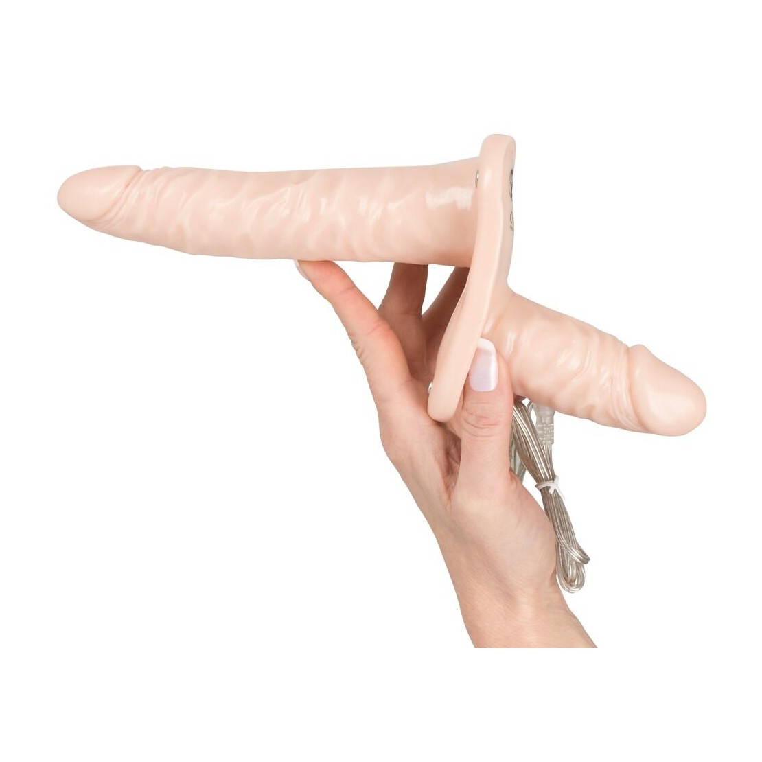 STRAP-ON VIBRANTE PER DONNA SEX TOY DOPPIO DILDO