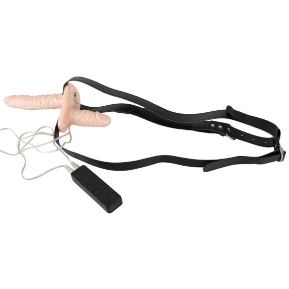 STRAP-ON VIBRANTE PER DONNA SEX TOY DOPPIO DILDO