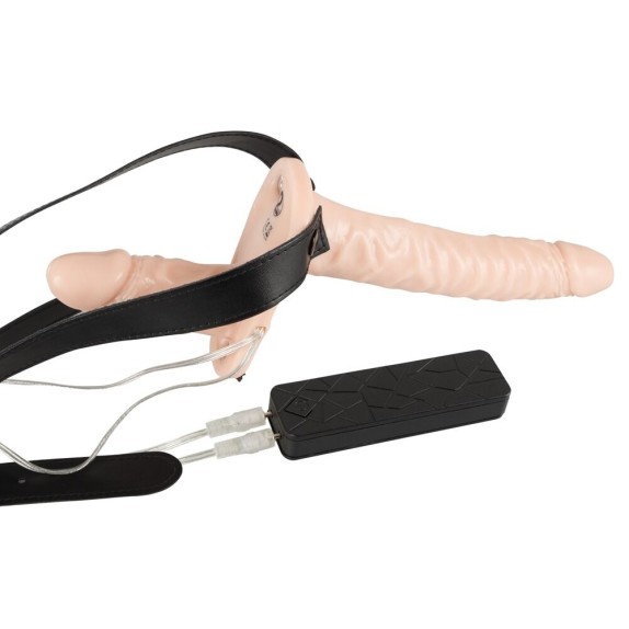 STRAP-ON VIBRANTE PER DONNA SEX TOY DOPPIO DILDO