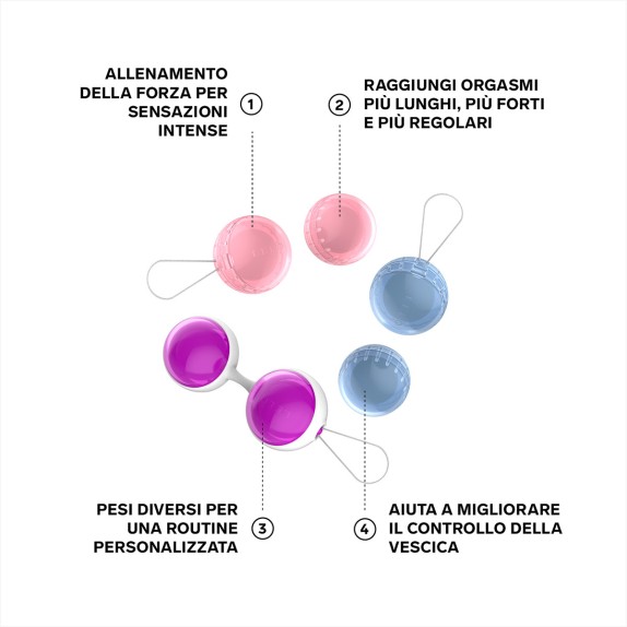 LELO LUNA BEADS GRANDI 4 PALLINE VAGINALI