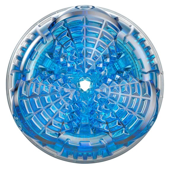 FLESHLIGHT TURBO CORE TRASPARENTE CON CANALE STRETTO E ANELLI INTERNI