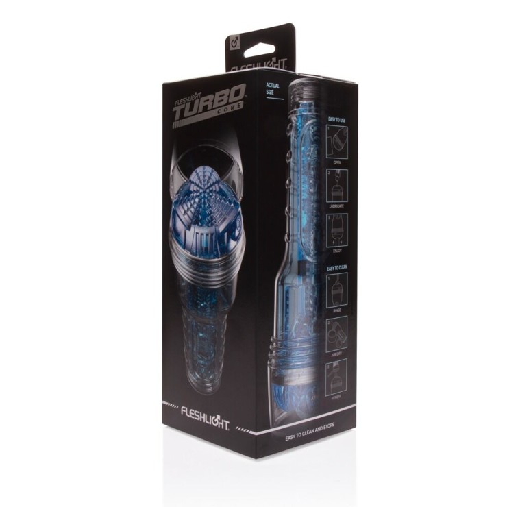FLESHLIGHT TURBO CORE TRASPARENTE CON CANALE STRETTO E...
