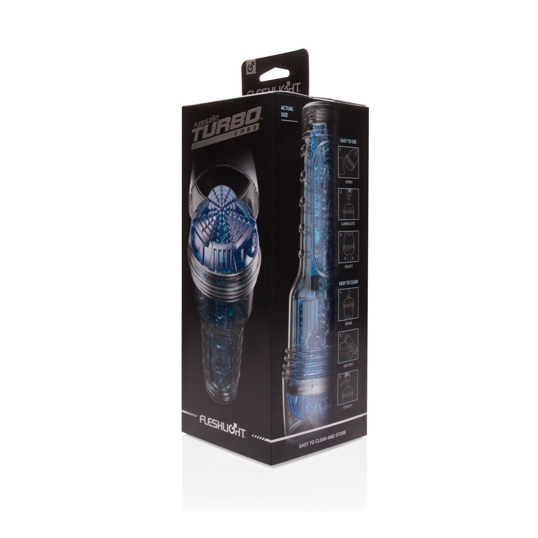 FLESHLIGHT TURBO CORE TRASPARENTE CON CANALE...