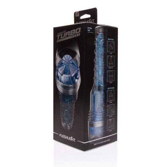 FLESHLIGHT TURBO CORE TRASPARENTE CON CANALE STRETTO E ANELLI INTERNI