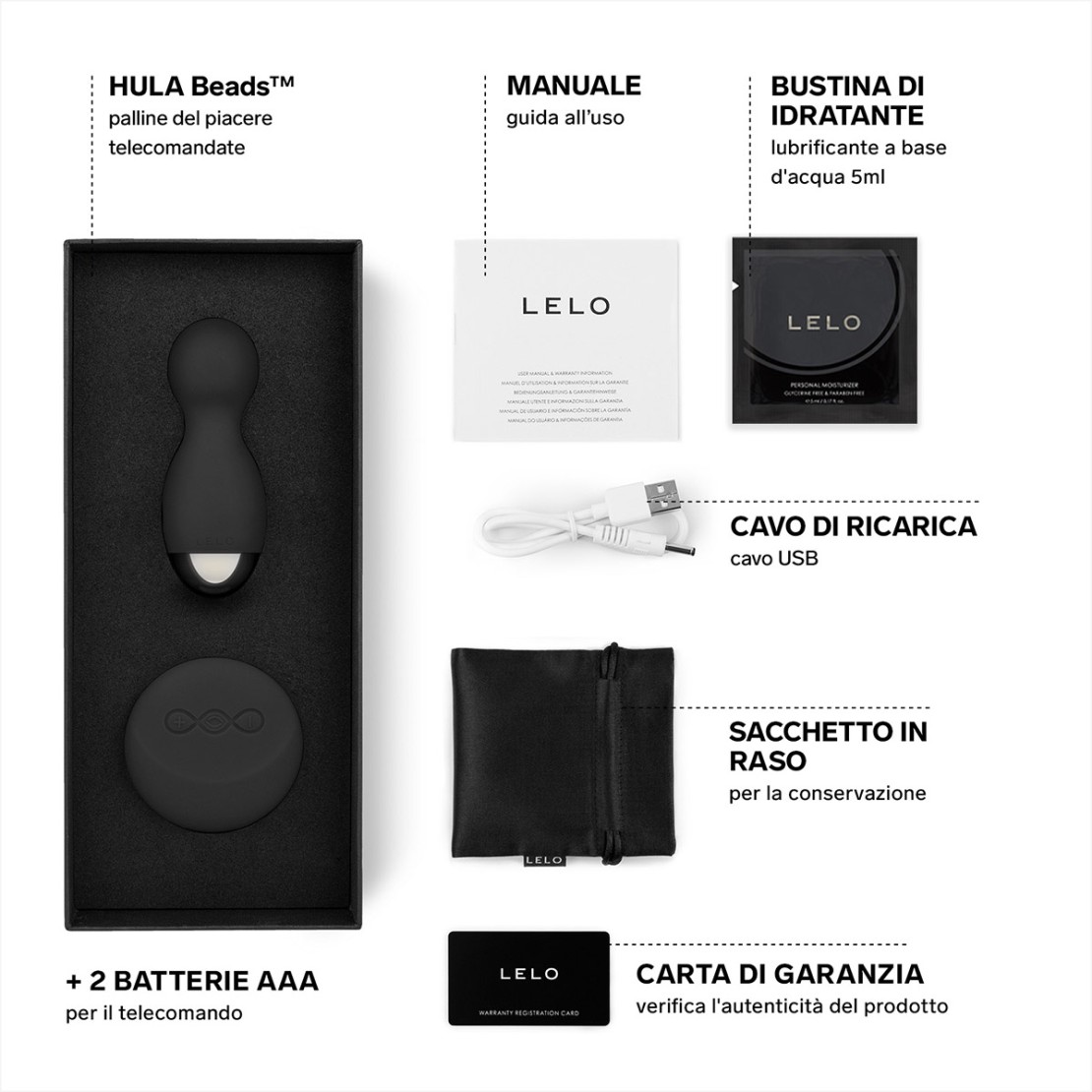 HULA BEADS PALLINE RUOTANO E VIBRANO WIRELESS