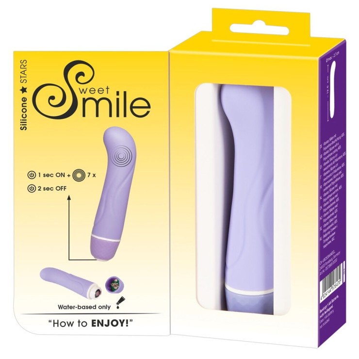 VIBRATORE PICCOLO PUNTO G SMILE LILLA IN SILICONE