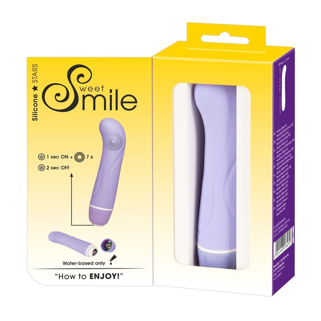 VIBRATORE PICCOLO PUNTO G SMILE LILLA IN SILICONE
