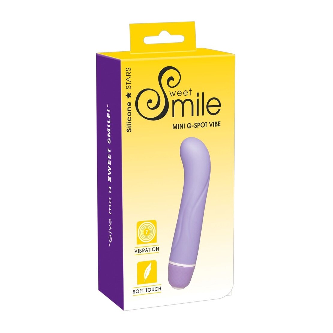 VIBRATORE PICCOLO PUNTO G SMILE LILLA IN SILICONE