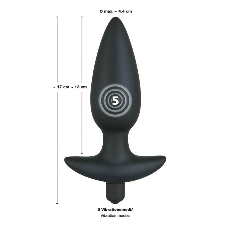 TAPPO ANALE SEX TOY VIBRANTE IN SILICONE LARGE 2