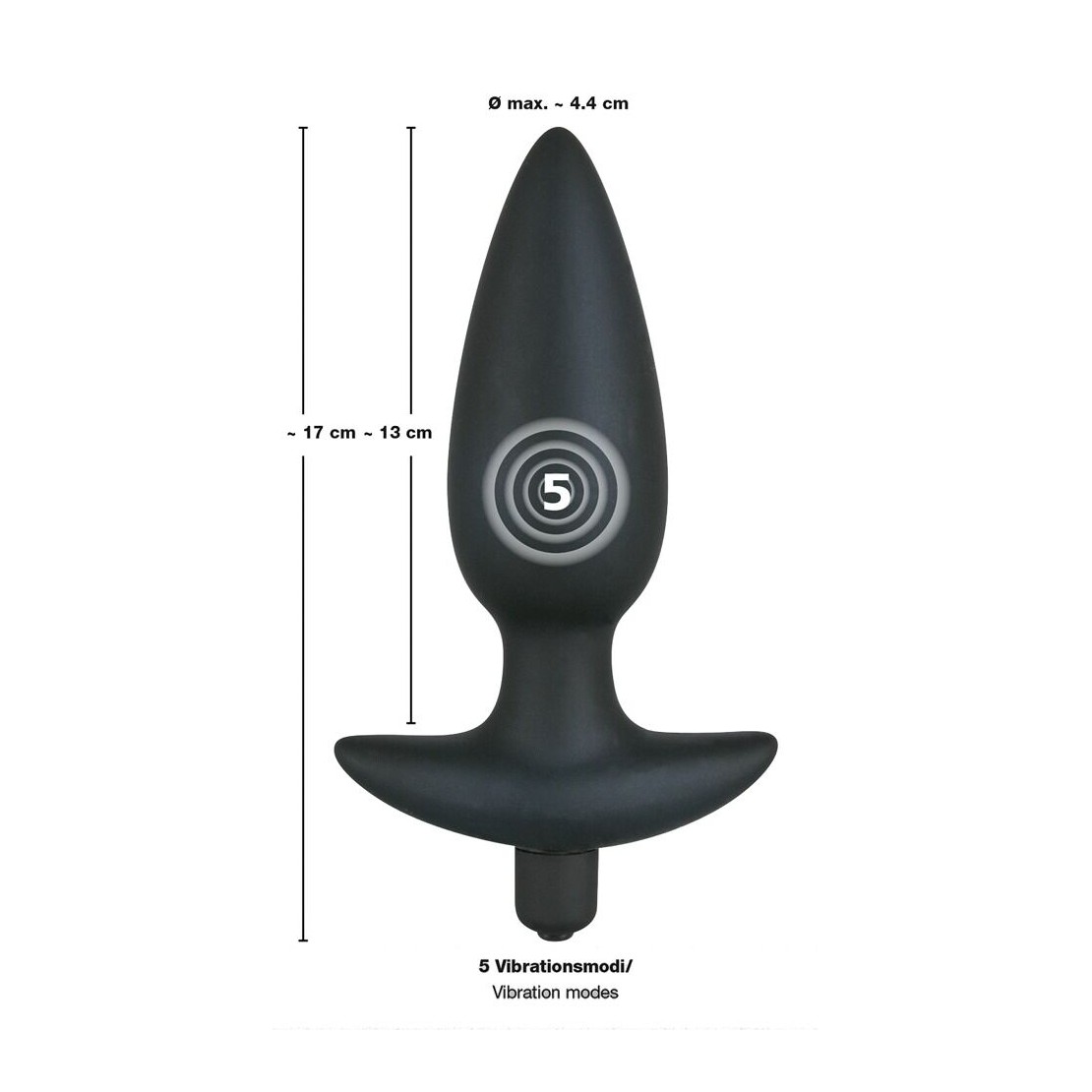 TAPPO ANALE SEX TOY VIBRANTE IN SILICONE LARGE