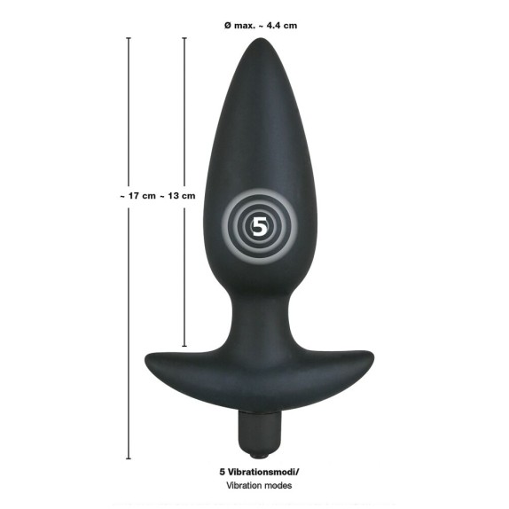 TAPPO ANALE SEX TOY VIBRANTE IN SILICONE LARGE