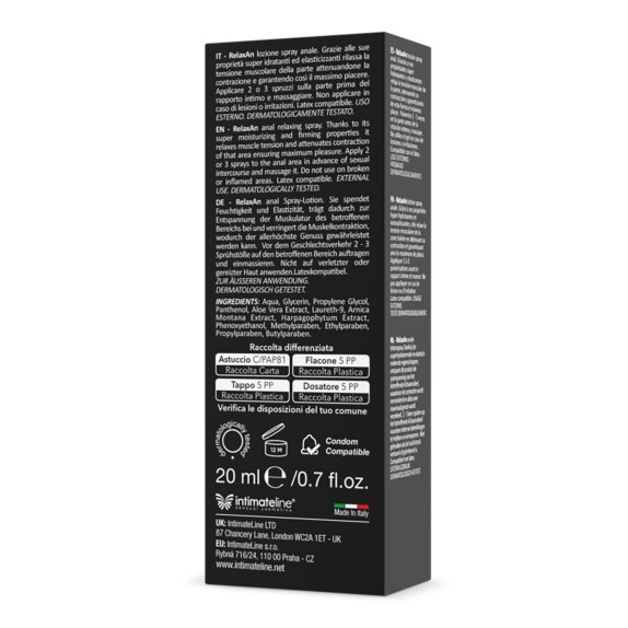 SPRAY RILASSANTE PER IL PIACERE ANALE RELAXAN 20 ML