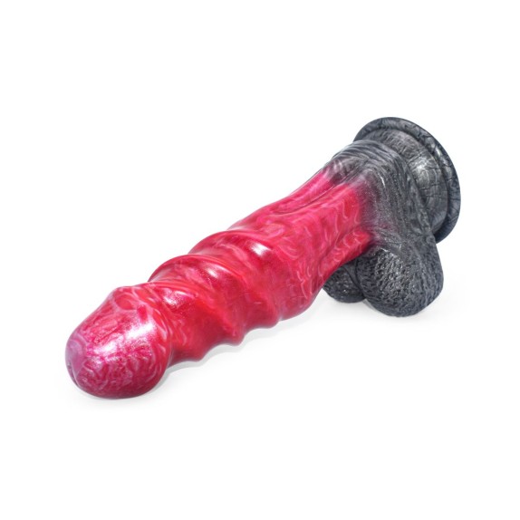 copy of DILDO MONSTAR SEX TOY CON VENTOSA IN SILICONE LIQUIDO ROSSO E NERO