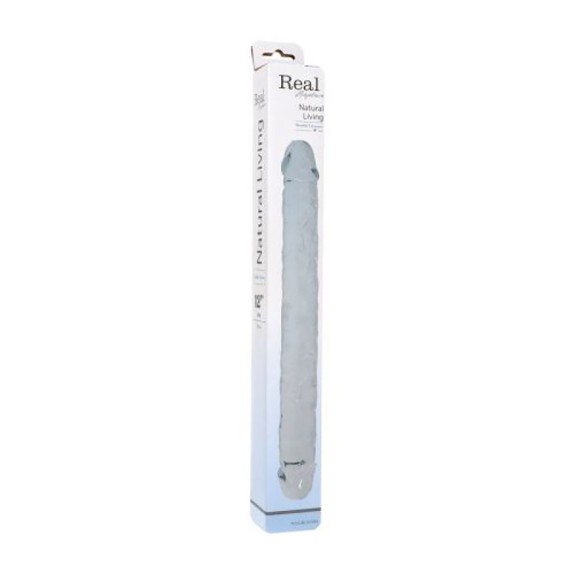 DILDO TRASPARENTE FALLO REALISTICO DOPPIA TESTA 30 CM
