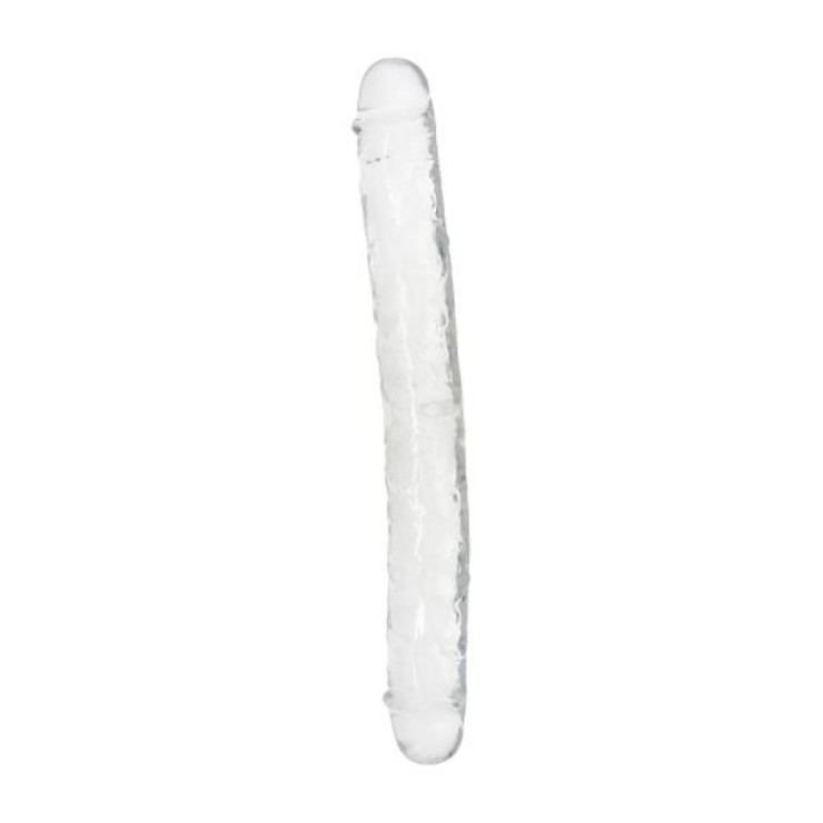 DILDO TRASPARENTE FALLO REALISTICO DOPPIA TESTA 30 CM...