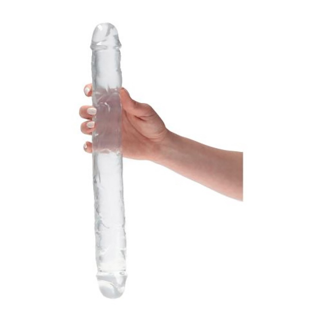 DILDO TRASPARENTE FALLO REALISTICO DOPPIA TESTA...