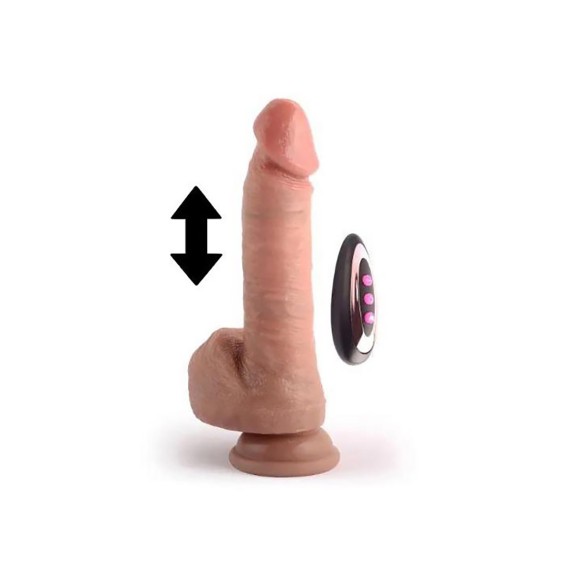 SEX TOY FALLO REALISTICO 18 CM CON MOVIMENTO SU E GIU' E WIRELLES