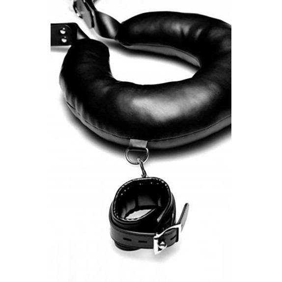 COSTRITTIVO BDSM CON MANETTE E SUPPORTO PER IL COLLO E GAMBE