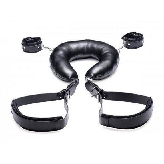 COSTRITTIVO BDSM CON MANETTE E SUPPORTO PER IL COLLO E GAMBE