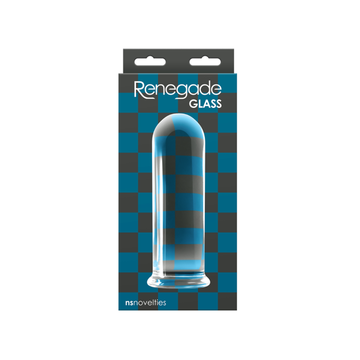 DILDO IN VETRO LISCIO A FORMA CILINDRICA DA 15,5 CM 2