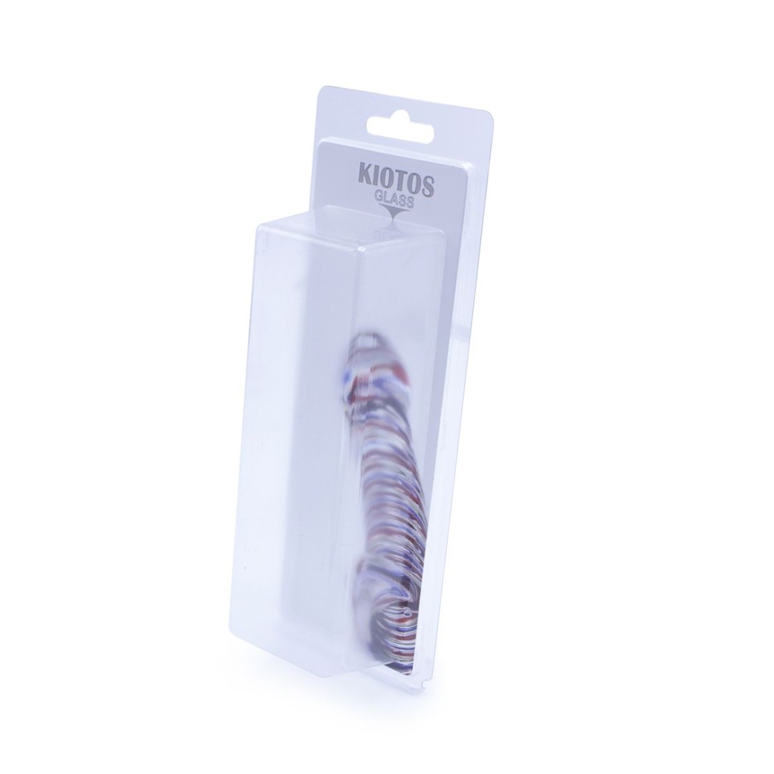 DILDO LISCIO CURVO IN VETRO SEX TOY GLOW IN THE...