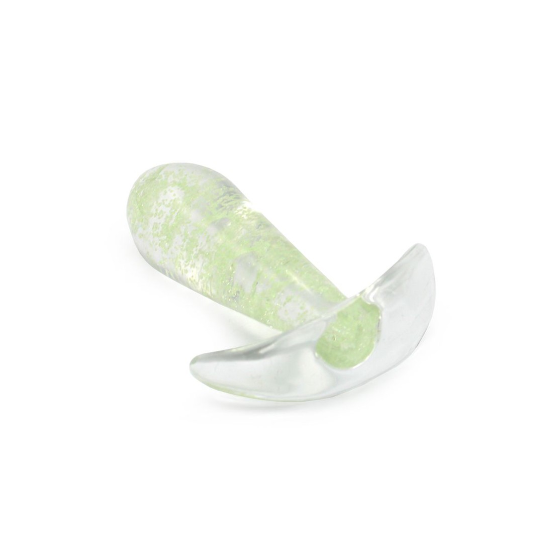 PLUGA ANALE IN VETRO SEX TOY UNISEX GLOW IN THE...
