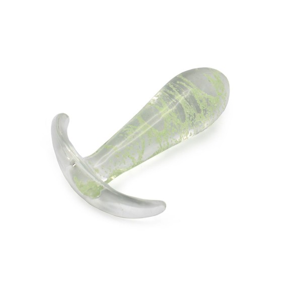 PLUG ANALE IN VETRO SEX TOY UNISEX GLOW IN THE DARK