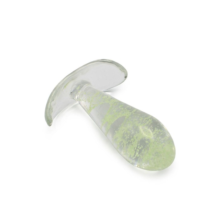 PLUGA ANALE IN VETRO SEX TOY UNISEX GLOW IN THE DARK