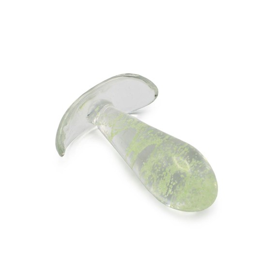 PLUG ANALE IN VETRO SEX TOY UNISEX GLOW IN THE DARK