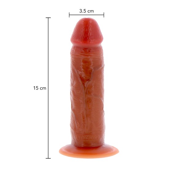 FALLO DILDO REALISTICO CON PREPUZIO MOBILE 15 CM CON VENTOSA