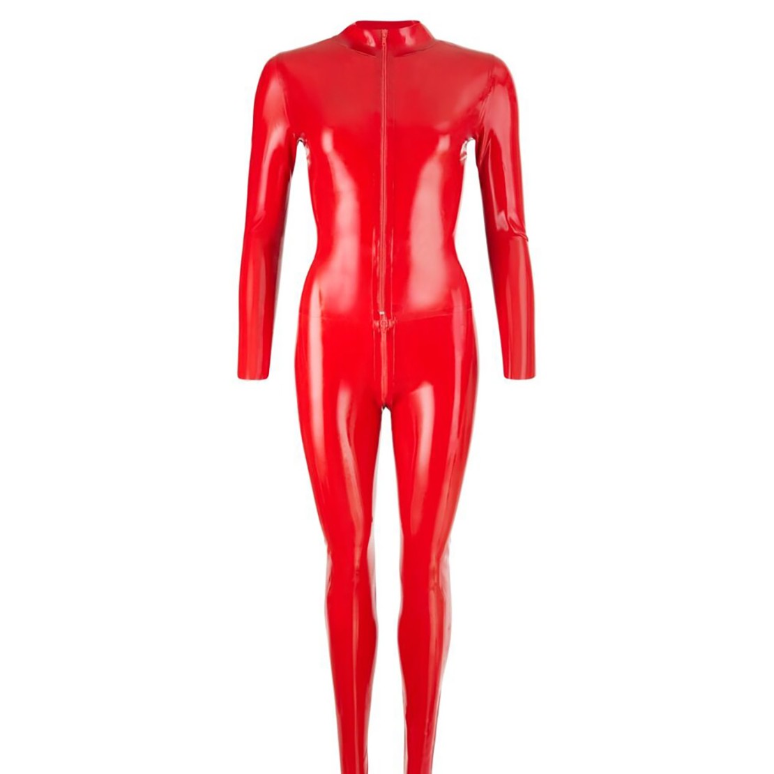 TUTA IN LATEX ROSSO SEXY PER DONNA CON VARIE...