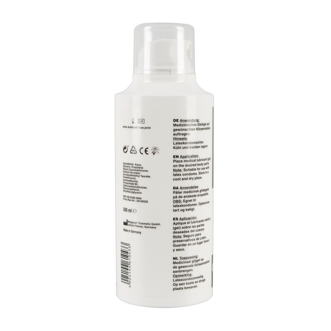 GEL LUBRIFICANTE PER FISTING 500 ML
