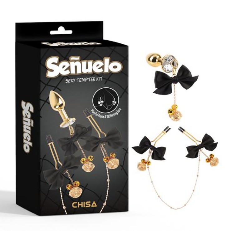 KIT 2 PEZZI PINZETTE SEXY PER CAPEZZOLI E PLUG ANALE CON... 2