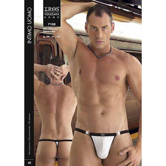 PERIZOMA BIANCO SEXY PER UOMO SGANCIABILE EROS VENEZIANI