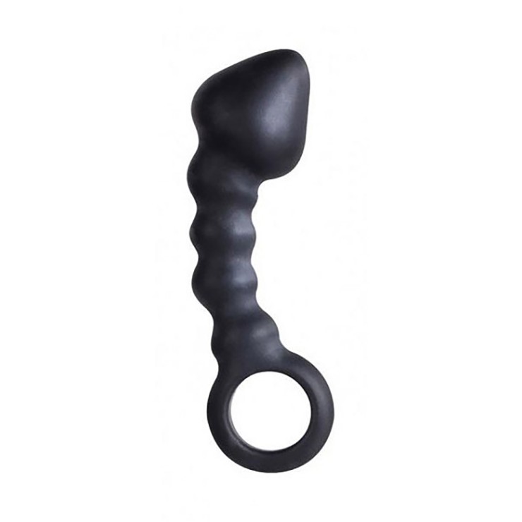 DILDO ANALE IN SILICONE NERO ASS CORK 2