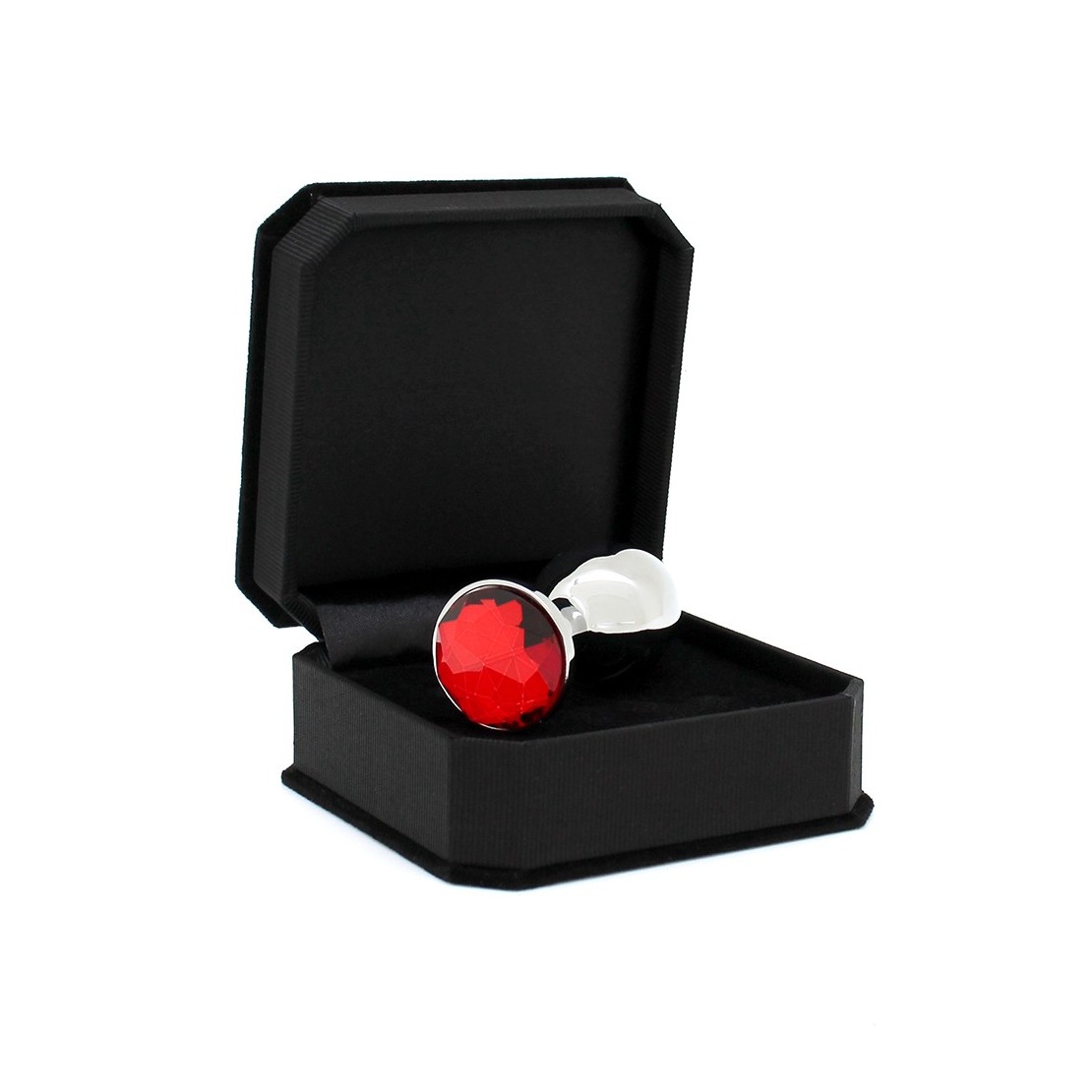 TAPPO ANALE ACCIAIO DIAMANTE ROSSO 140 GRAMMI