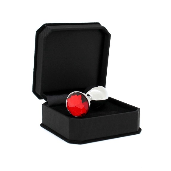 TAPPO ANALE ACCIAIO DIAMANTE ROSSO 140 GRAMMI