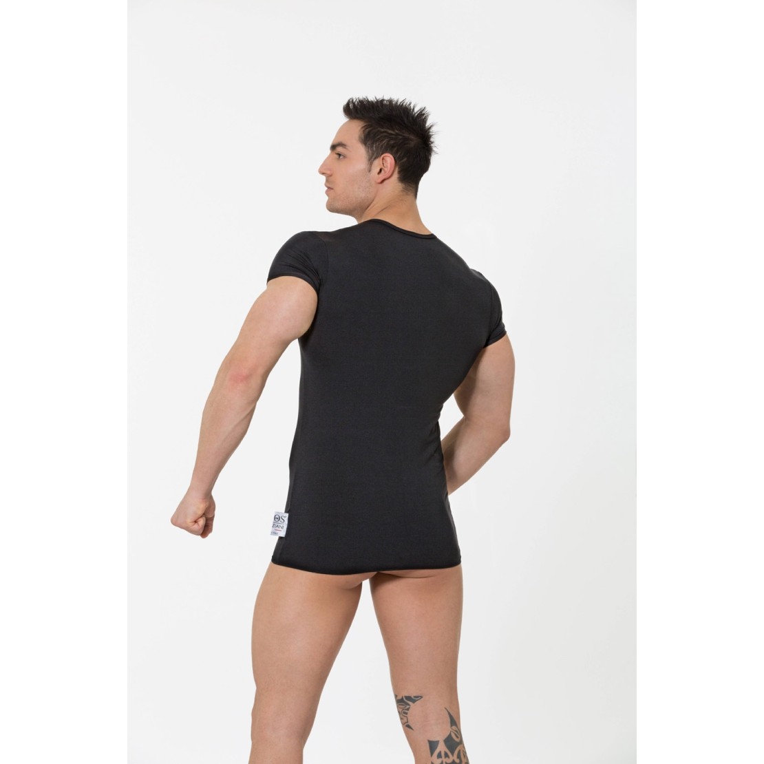 MAGLIETTA INTIMA UOMO ELASTICIZZATA NERA EROS...