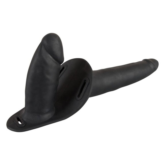 STRAP ON PER DONNA CON CINGHI E E PICCOLO FALLO NERO IN SILICONE