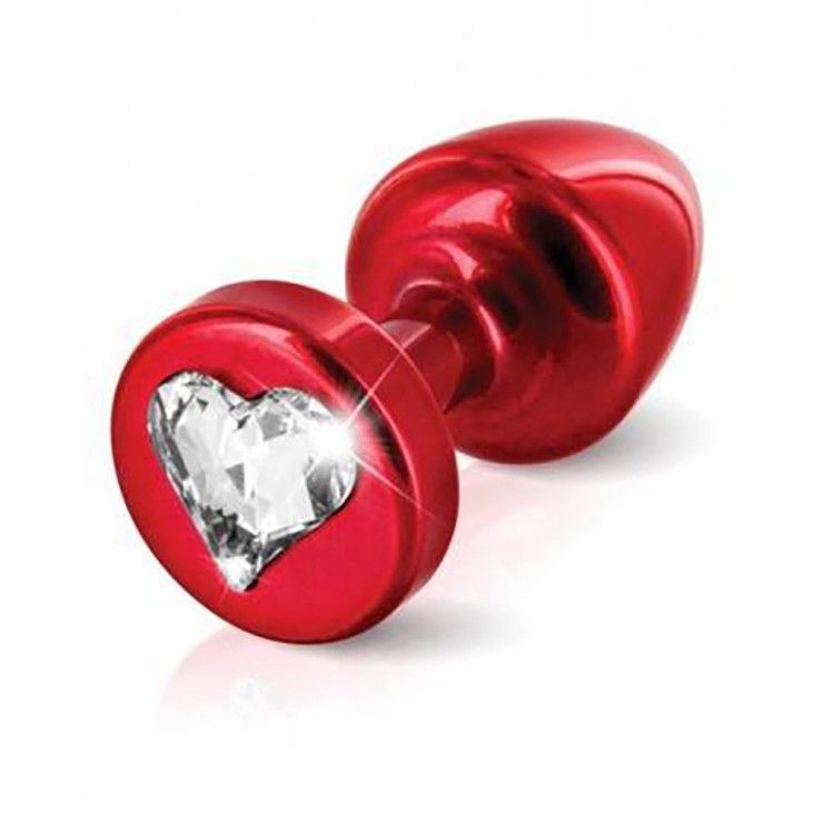 TAPPO ANALE T1 PICCOLO 2.5 CM CON CUORE IN SWAROWSKI