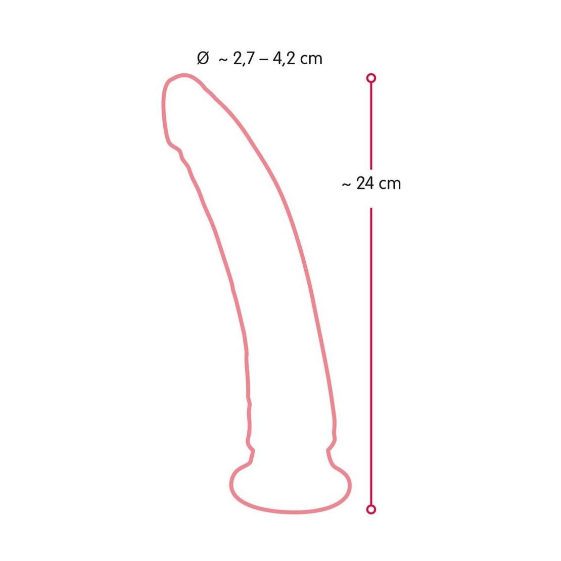 FALLO REALISTICO CON VENTOSA ALLA BASE 24 CM