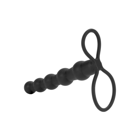 DILDO ANALE CON ANELLI SEX TOY PER DOPPIA PENETRAZIONE