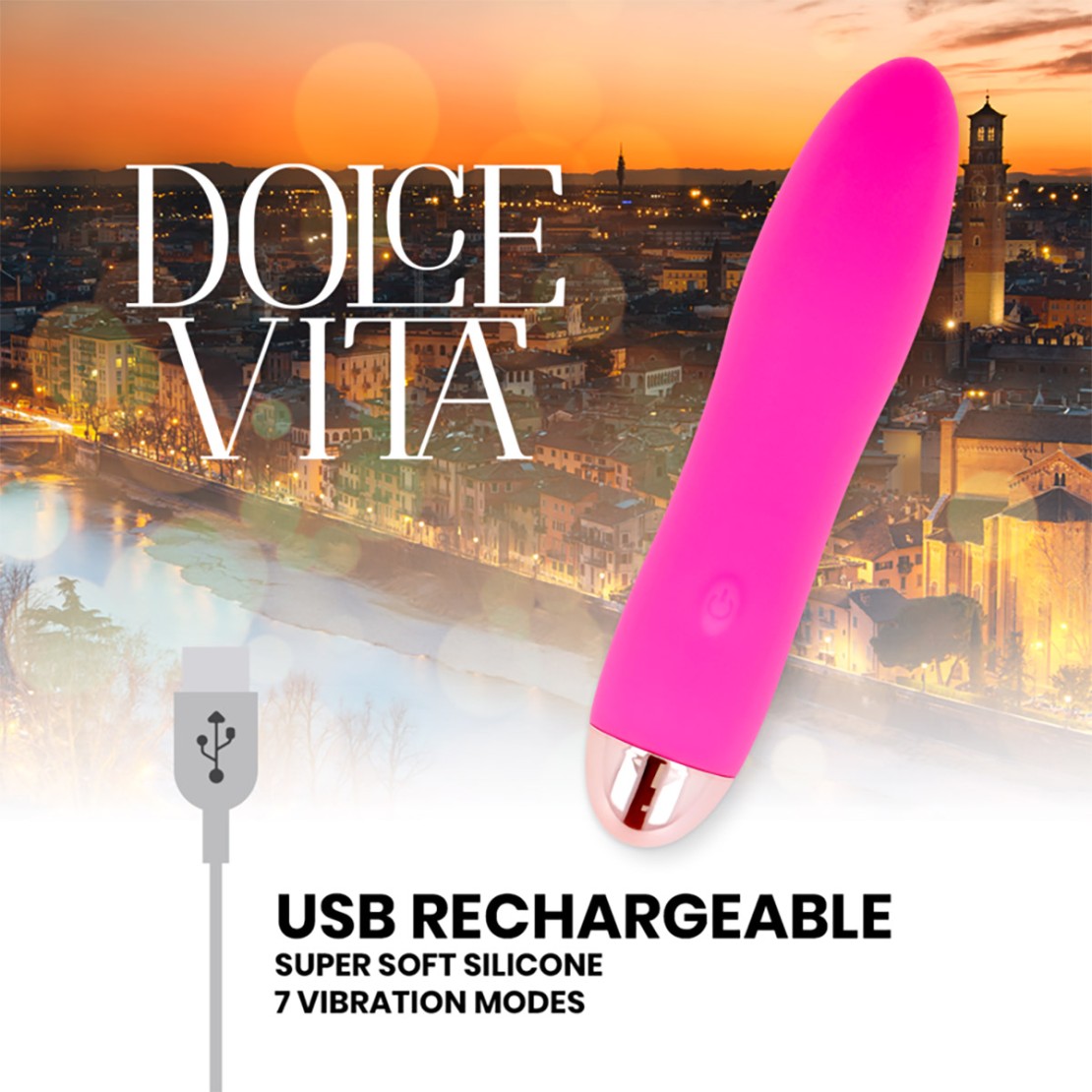VIBRATORE LISCIO SEX TOY PER DONNA RICARICABILE...