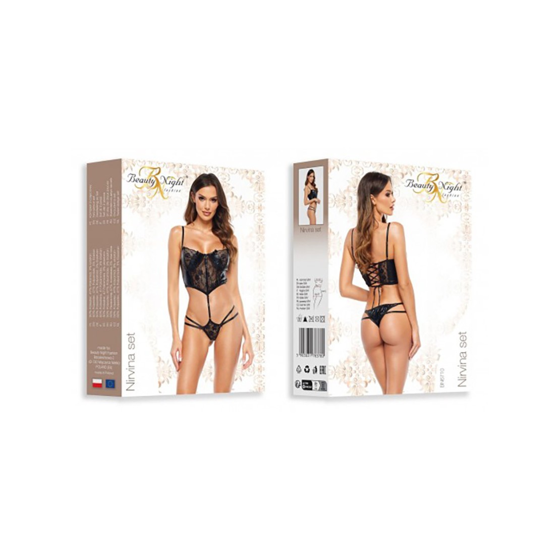 SET 2 PEZZI SEXY PER DONNA EFFETTO BODY IN...