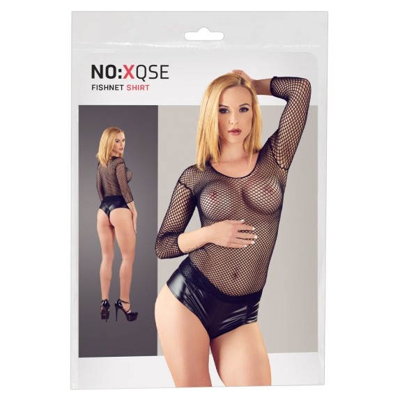 MAGLIA SEXY NERA A RETE PER DONNA