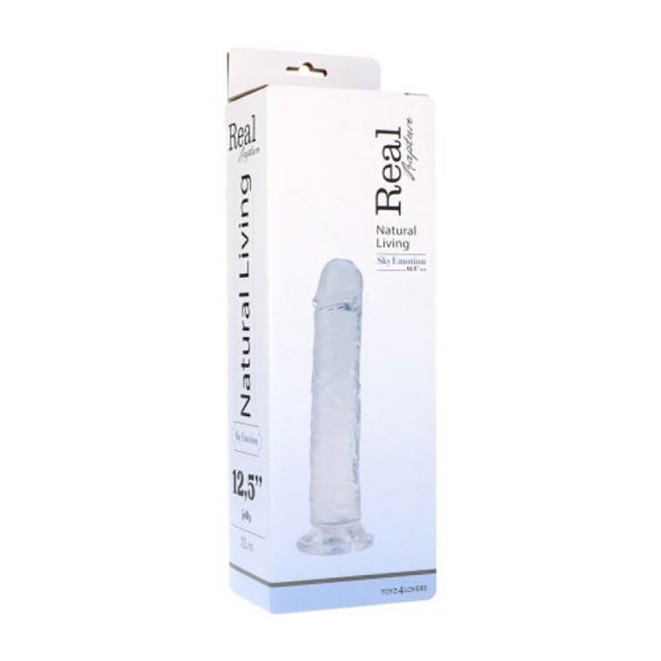 DILDO TRASPARENTE REALISTICO 32 CM FALLO CON VENTOSA