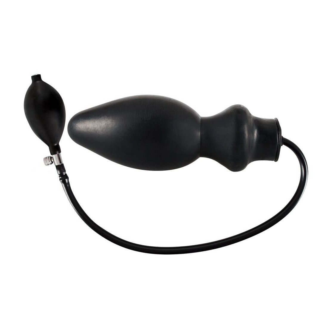 TAPPO ANALE IN LATEX GONFIABILE NERO