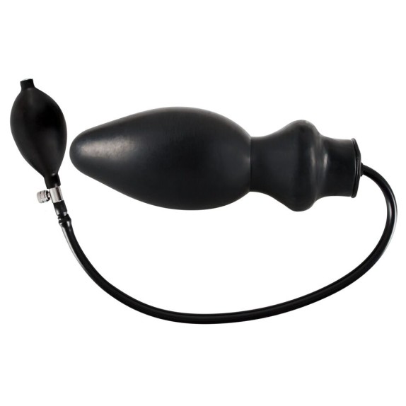 TAPPO ANALE IN LATEX GONFIABILE NERO