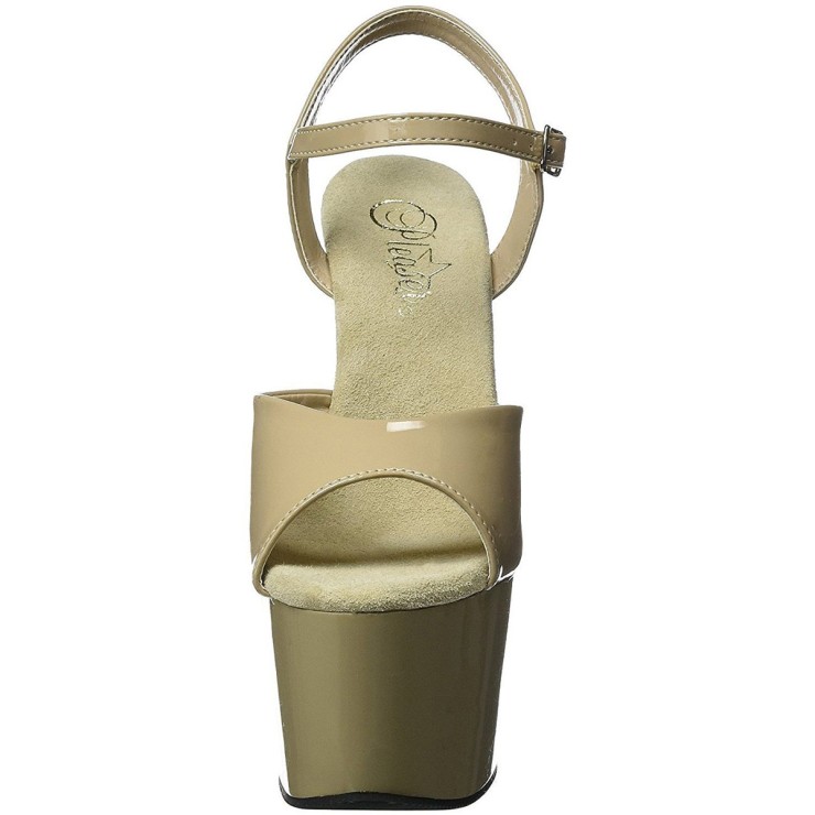 SANDALO SEXY PER DONNA COLOR CREMA TACCO 17-18 CM CON... 2