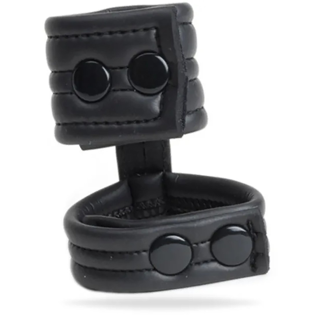 ANELLO DOPPIO PER PENE  IN NEOPRENE NERO CON...